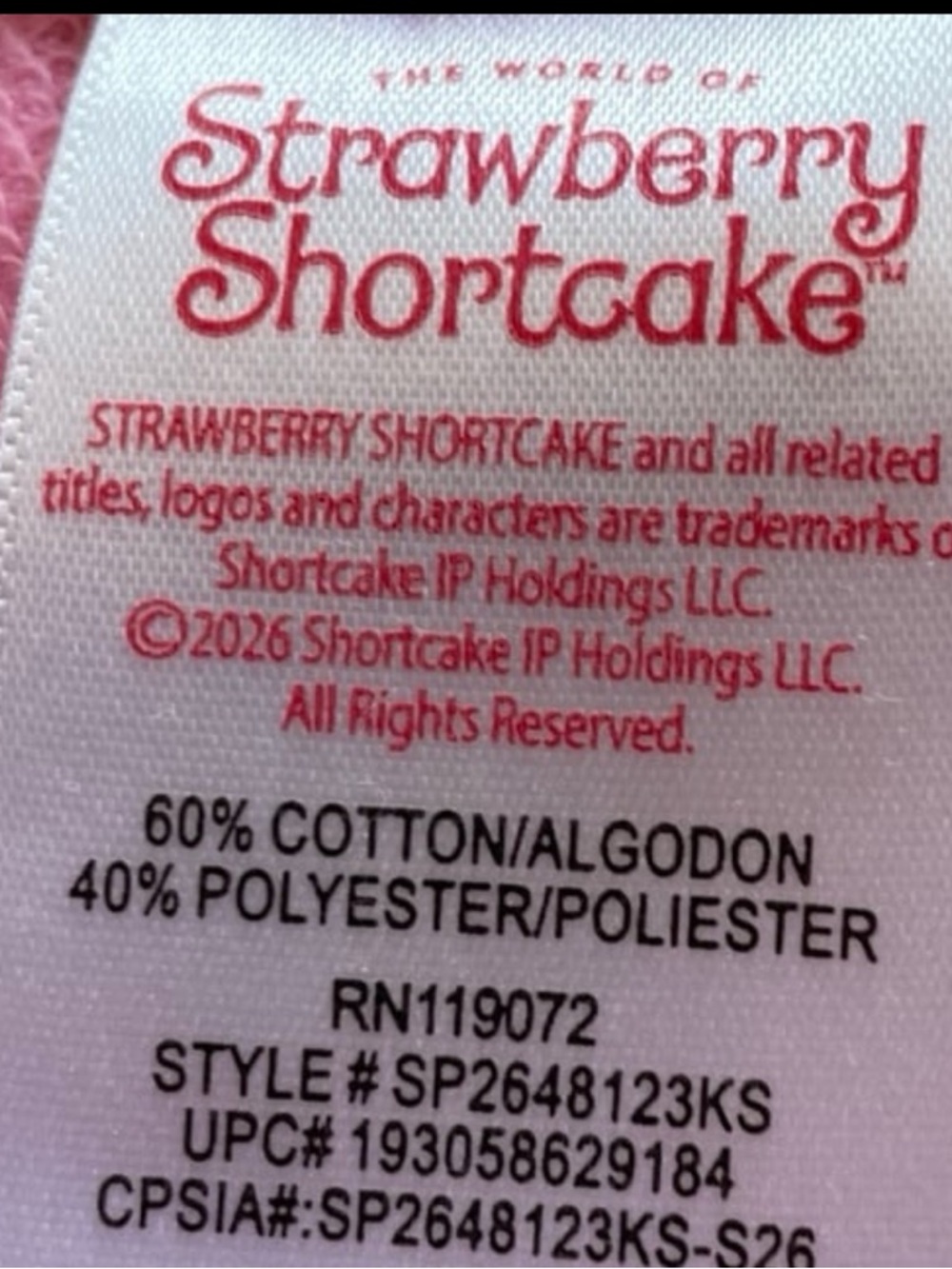 Girls 5T Strawberry Shortcake Hoodie Set - Picture 11 of 12